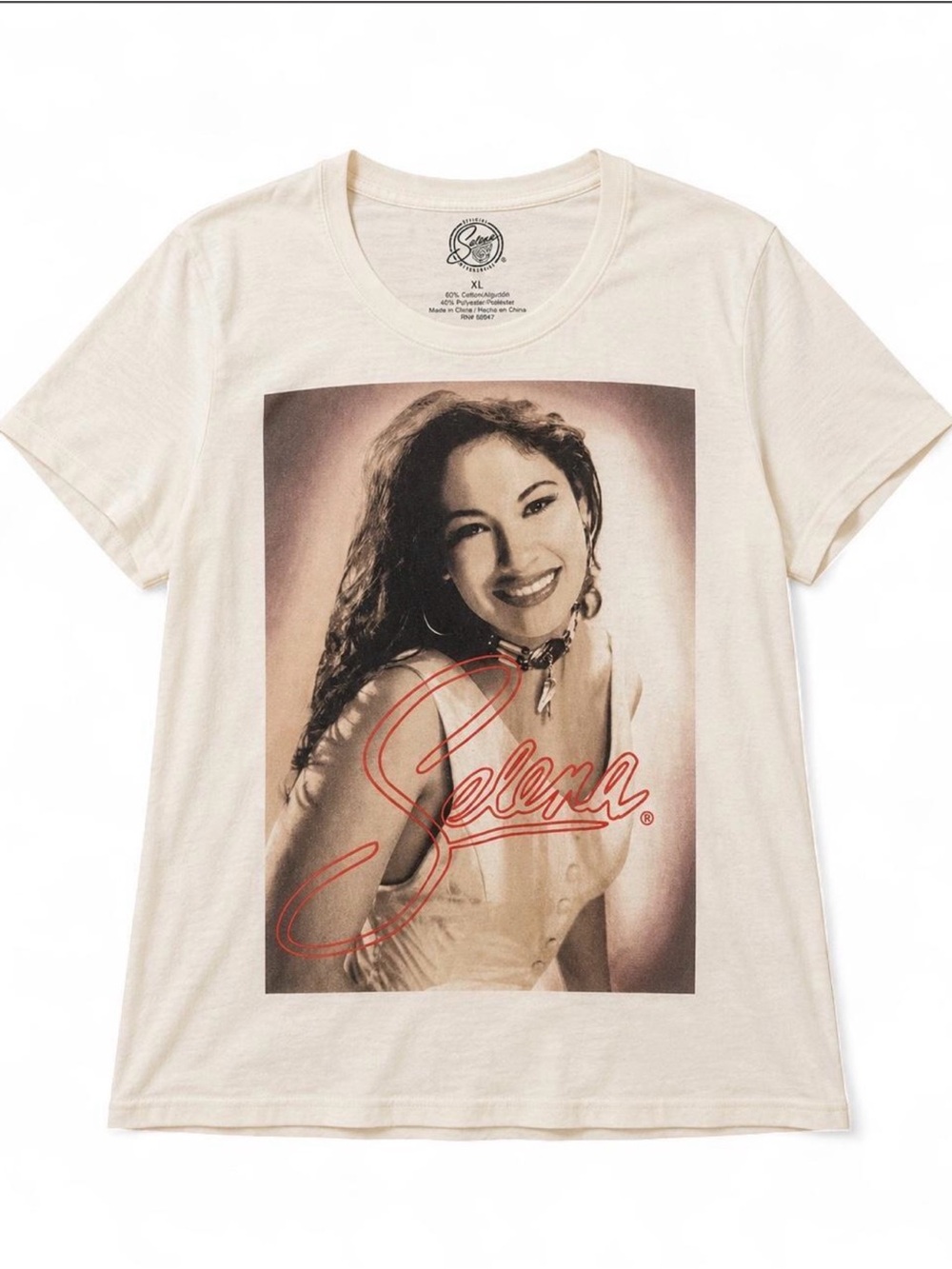 Official Selena Quintanilla U.S. Tour Double Sided Graphic Tee XL